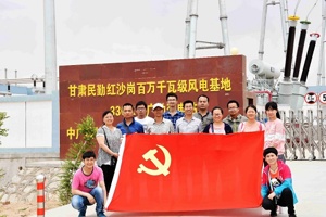 电子信息工程系组织2015级风电专业员工与全体党员教师参观红沙岗风电场